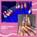 Saviland Glows in The Dark Acrylic Powder Set - 10 Neon Colors for Halloween Nails DIY Manicure - Buy Online on SooperMarket.com