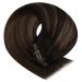 Youngsee 35cm Clip-In Extensions - Real Hair Balayage Ombre Medium Brown 120g (7Pcs) - Thick Remy Hair for Women - Buy Online on SooperMarket.com