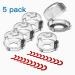 Child Safety Stove Knob Covers - 5 Pack with Double-Key Lock | Universal Gas Oven Knob Guards for Baby Proofing - Buy Online on SooperMarket.com