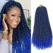 Passion Twist Hair 7 packs of 18-inch water shaft hair for long B hmische Hair Lichen from Hair Yddm Passion Twist Crochet Hair Synthetic hair extensions (T1B-Blue# 7Pack-18inch) T1B-Blue# 18inch (7 Pack)