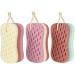 Dravency 3 Pieces Bath Sponge Foam Loofah Sponge Body Scrubber Shower Sponge for Women and Men Large Size No Disintegrated No Mould