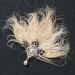 GENBREE Peacock Hair Clip 1920s Flapper Headpiece - Crystal Gatsby Headband for Women and Girls (White) | Prom Party Head Accessory - Buy Online on SooperMarket.com