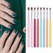 Lusofie 8Pcs Nail Clean Up Brush Set for Gel and Acrylic Nails - Oval Flat Brushes for Home and Salon Use - Buy Online on SooperMarket.com