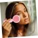 FOYTOKI Silicone Face Brush Silicone Facial Brush Face Scrubber Exfoliator Brush Exfoliate for Face Scrubber Facial Exfoliator Brush Face Silicone Scrubber Silicone Scrubber for Face 11x5cm Pink - Buy Online on SooperMarket.com