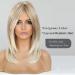 Long Layered Blonde Wig with Bangs - Synthetic Hair - Mixed Blonde - Buy Online on SooperMarket.com