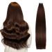 AGMITY Tape in Hair Extensions 100% Remy Human Hair Darkest Brown 20 inches 20pcs 50g/pack Invisible Straight Seamless Skin Weft Human Hair Tape in Extensions(20 inches #2 Darkest Brown) 20 inch #2 Darkest Brown