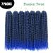 Passion Twist Hair Extensions - 7 Packs of 18-Inch T1B-Blue# Synthetic Crochet Hair for Bohemian Styles | Hair Yddm - Buy Online on SooperMarket.com