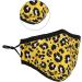 Washable Reusable 3 Layers Cotton Cloth - Light Yellow Leopard Print - Eco-Friendly Face Mask for All Sizes - Buy Online on SooperMarket.com
