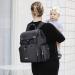 Hafmall Diaper Bag Backpack with Stroller Hooks - Stylish, Multifunctional Travel Baby Bag for Boys and Girls - Black Maternity Nappy Bag for Mom and Dad - Buy Online on SooperMarket.com