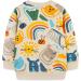 Kids Dinosaur Sweatshirt | Cotton Long Sleeve Jumper | Toddler Boys Girls Pullover | Baby Clothes 1-8 Years | 3-4 Years Rainbow - Buy Online on SooperMarket.com