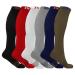 Extreme Fit Sport Compression Socks for Men and Women Knee High - Made for Running Athletics Pregnancy and Travel - 6 Pair Large-X-Large Mix-bright