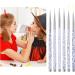 Sibba Water Activated Eyeliner Brush Applicators - 6pcs Transparent Set for Halloween Cosmetic Tool, Fine Point Angled Wands for Eye Makeup, Eyebrow, Nail Art, and Painting - Buy Online on SooperMarket.com