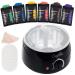 Waxing Kit for Women/Men,Wax Warmer for Hair Removal with 4 Hard Wax Beans,Hot Wax Heater for Full Body,Bikini Armpit Area,with 10 Wax Applicators Sticks/5 Protection Paper Circles