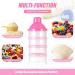 Milk Powder Dispenser Pots - BPA Free Formula Container for Travel & Outdoor Activities (Pink) - Buy Online on SooperMarket.com