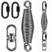 SELEWARE Heavy Boxing Punching Bag Spring Hanging Kit, 300LB Capacity Heavy Duty Spring with Swivel & 2 Carabiners, 360 Rotational Hanging Accessory for Heavy Boxing Punching Bag With Swivel - B