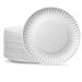 300 Pack Disposable White Uncoated Paper Plates, 9 Inch Large 300 Count