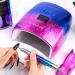 Lavinda 48W Rechargeable UV LED Nail Lamp - Cordless & Wireless Professional Nail Dryer for Acrylic Gel Nails - Multicolor - Buy Online on SooperMarket.com