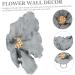 HOLIDYOYO 1 Set Ceramic Hibiscus Wall Art Outdoor Sunflower Decor Floral Wall Decoration Ceramics 7.5X7.2X2.4CM - Buy Online on SooperMarket.com