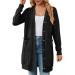 Gefomuofe Cardigan Women's Long Cardigan Lightweight Loose Cardigan Long Cardigan Women's Lightweight Loose Casual Cardigan Sun Protection Shirt Holiday Beach Blouse M Black