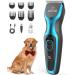 oneisall Dog Clippers Professional for Thick Hair Dog Clippers for Cockapoo Heavy-Duty Dog Grooming Clippers with Detachable Metal Blade Cordless Pet Clipper Blue