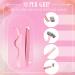 Lasnten DIY Eyelash Applicator Tool Set - Stainless Steel Lash Tweezers Scissors & Brushes for Extensions - Pink | International Shipping - Buy Online on SooperMarket.com