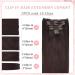 Vlasy Clip in Hair Extensions 14 70g Chocolate Brown Human Hair Seamless 7 Pieces Thick Weft Extensions for Women - Buy Online on SooperMarket.com