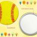 Softball Compact Mirror Set - 18 Pcs Makeup Mini Mirrors for Girls | Sport Party Supplies & Gifts | Portable Pocket Mirror for Women - 2.76 Inch - Buy Online on SooperMarket.com