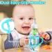 4-Pack Soft Silicone Bottle Handles for Dr Brown Narrow Baby Bottles - BPA Free - Easy Grip - Teach Babies to Drink Independently - Pink Orange Blue Green - Buy Online on SooperMarket.com