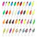 Spinner turn signal set 43 pieces of trout bait spoon trout SET 2G / 2.5G / 3G / 3.2G / 3.5G spoon bait trout spoon Sethaken Set with box for pike pikeperch perch trout trout