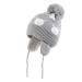 LANGZHEN Toddler Kids Infant Winter Hat Earflap Knit Warm Cap Fleece Lined Beanie for Baby Boys Girls 2-4 Years Light Grey-Bear