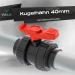 VIALIA 40mm PVC Ball Tap - Double Union Shut-Off Valve for Pool & Pond Construction | Ideal for Aquaristics & PVC Pipe Connections - Buy Online on SooperMarket.com