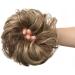 PORSMEER Curly Wavy Hair Buns Extensions 2 Pieces for Women Girls - Large Synthetic Updo Scrunchies in Gold Blonde/Ash Brown 12H24 - Buy Online on SooperMarket.com