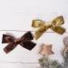 4Pcs Velvet Bow Hair Clips for Girls and Women - Brown Rosegold - 3.8 Inch - Christmas Hair Accessories - Buy Online on SooperMarket.com