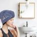10 Pack Microfiber Hair Towels - Soft Absorbent Quick-Drying Turban for Curly Hair - Easy to Use for Wet Hair - Buy Online on SooperMarket.com