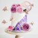 19 PCS Flower Cake Toppers | Butterfly Cake Decorations | Happy Birthday Toppers with Artificial Roses and Eucalyptus | Wedding Baby Shower Supplies (Purple) - Buy Online on SooperMarket.com