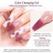 MEET ACROSS Pink Color Changing Gel Nail Polish Set - Mood Temperature Change Translucent Nude Pink Gel Polish with Foil & Crystal Accents - Buy Online on SooperMarket.com