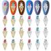 WOKOTO 30pcs 6 Color Mix Gold and Silver Nail Charms with Triangle and Drop Shape 3D Nail Jewelrys for Acrylic Nails Art Gems and Charms for Women Girls DIY Crafts Nail Accessory Nail Decorations KIT4