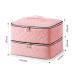 Nail Polish Organizer Case - Holds 42 Bottles, Double-Layer Storage with Adjustable Dividers - Portable Pink Bag for Manicure Tools - Buy Online on SooperMarket.com