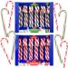 Candy Canes 24 Pcs - Peppermint and Strawberry Flavours - Individually Wrapped Ideal for Christmas Birthday Halloween Easter Party Favours and Stocking Fillers