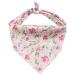 Lionet Paws Dog Bandana Headscarves Dog Scarf Triangular Scarf for Small Medium and Large Dogs S (Pack of 1) Pink Flower