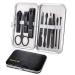Manicure Set 10-part pedicure kit nail scissors nail care nail clippers kit nail set nageletui nail clippers set travel beauty kit (black white)