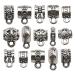 100 pcs Clasp Bail Beads Charms  Bail Tube Beads  Loose Spacer Bead  Bead Hanger Charm for Jewelry Making DIY Necklace Bracelet (M611)