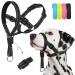 Weesiber dog owners without pulling adjustable muzzle line padded halter for dogs to prevent strong pulling on a leash (black m) medium black