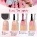 MIZHSE Pink Gel Nail Polish Shimmery Rose Jelly Color Natural Gel Polish Glitter Sparkle Pink Nail Gel 12ML Soak off UV LED for Home Salon DIY BV006 - Buy Online on SooperMarket.com