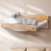 COZIWOW Wall Mounted Cat Hammock Bed - Modern Sturdy Kitty Shelf and Perches - Premium Kitten Furniture for Sleeping, Playing & Lounging, Holds up to 22 lbs White Flannel