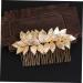 ABOOFAN Hair Comb Leaves Vintage Hair Side Combs Golden Bridal Side Comb Styling Head Flower Girl Headband Bridal Hair Accessories Headbands for Girls Hair up Alloy Manual Bridesmaid - Buy Online on SooperMarket.com
