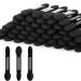 100PCS Sponge Eyeshadow Applicators - Disposable Eyeshadow Applicators - Black Eye Shadows Sponge Brushes - Eye Makeup Applicators for Nails and Eyeshadow Makeup 100 PCS Black