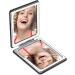 YTLX Compact Makeup Mirror 1x/2x Magnifying Foldable Cosmetic Mirror - Portable Black Vanity Mirror for Men and Women - Buy Online on SooperMarket.com