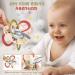 Zooawa Baby Teether - BPA-Free Silicone Sensory Toy for Teething Relief | Rattles & Chew Toy for 3-6 Months+ - Easy-to-Hold Beige - Buy Online on SooperMarket.com