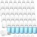 WUWEOT 40 Pack Clear Plastic Travel Bottles 3.4Oz Empty Refillable Containers Hard Plastic PET Storage Bottle with Screw Cover Cap for Shampoo Lotions Cream and more